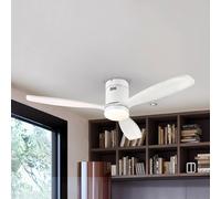 Schuller Valencia Ventilador de techo LED Siroco, blanco, Ø 132 cm, silencioso, CCT