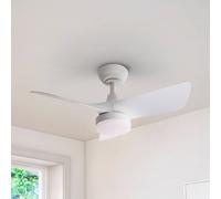 Schuller Valencia Ventilador de techo LED Tropic, blanco, Ø 76 cm, silencioso, CCT