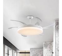 Schuller Valencia Ventilador de techo LED Vento blanco/transparente, CC Ø 150 cm silencioso