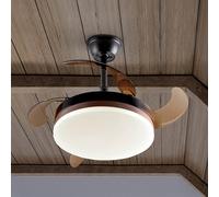Schuller Valencia Ventilador de techo LED Vento negro/bronce/humo Ø 90 cm silencioso