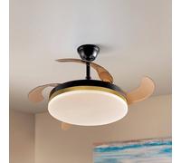 Schuller Valencia Ventilador de techo LED Vento negro/dorado/ahumado Ø 100 cm silencioso