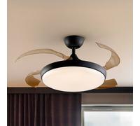 Schuller Valencia Ventilador de techo LED Venturi negro/humo CC Ø 106 cm silencioso