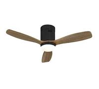 Schuller Ventilador de techo con luz LED DIMABLE Realizado en metal acabado negro mate y aspas en madera acabado nogal