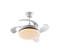 Schuller Ventilador de Techo con luz LED DIMMABLE CCT en Metal Acabado Blanco Mate y aro en Blanco.