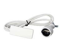Schulte 151000155300 Evoline Plug - Enchufe con toma de tierra, color blanco