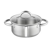 Schulte-Ufer 65009-20 Loop - Cacerola con tapa de cristal (20 cm, acero inoxidable), color plateado