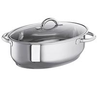 Schulte-Ufer 6768-34 - Cacerola ovalada con tapa de cristal (34 cm, 6.5 litros, inducción)