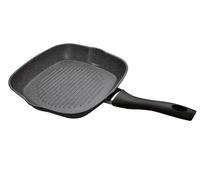 Schulte-Ufer ELIAN - Sartén parrilla antiadherente con asa, 26 x 26 cm, color negro