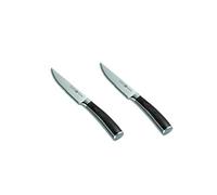 Schulte-Ufer Riku - Juego de cuchillos para carne (2 piezas, 11 cm, hoja plateada), madera (mango)