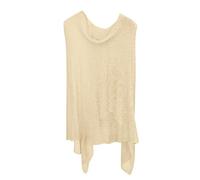 Schultertuch fr Damen, kalte Tage, leicht zu tragen, als Accessoire, Reisen, mit klarer Form, verschiedene Anlässe, gut kombinierbar, unterschiedliche Outfits (21), beige, Altoa única