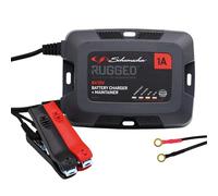 Schumacher Rugged SPX 457 Cargador y Mantenedor de Carga Automático e Inteligente 6V/12V, 1A - para Motocicleta, Automóvil, Barco, Cortacésped, Mini Tractor, Vehículo Antiguo - Protección IP66