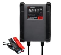 Schumacher Rugged SPX 460 Cargador y Mantenedor de Carga Automático e Inteligente 12V, 10A - para Coches, Barcos, Tractores, Autocaravanas - Parachoques de Protección - Control por Microprocesador