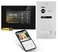 SCHUTZER Balter EVO HD Video Timbre con Cámara, 2 Alambres Interfono 1 Casa Familiar, Monitor de 7 Pulgadas con Wi-Fi, Full HD, Visión Nocturna, Video Interfono con Apertura de Puerta, Cámara para