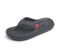 Schu'zz - Flip Flop para mujer - Tong ligero, esponjoso y ultra cómodo - Suela gruesa - Ideal para el hogar, las vacaciones y el ocio, Negro antracita., 39/40 EU