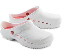 Schu'zz Schuzz señora zueco zapatos profesionales PROTEC Femme uni Blanc & Corail / White EUR 38