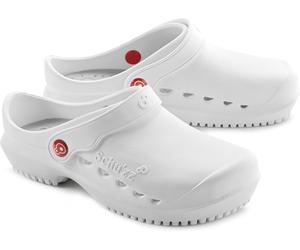 Schu'zz Schuzz señora zueco zapatos profesionales PROTEC Femme uni Blanc & Gris / White EUR 38