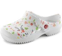 Schu'zz Schuzz señoras zueco zapatos profesionales PROTEC Femme imprimé Liberty sur blanc / white EUR 38