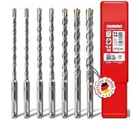SCHWABENBACH® Juego de 7 Brocas SDS PLUS para Hormigón Ø 6 8 10 12 14 x 160 mm - Broca para Mampostería - Compatible con Taladro de Percusión Bosch Hilti Metabo