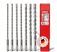 SCHWABENBACH® Juego de 7 Brocas SDS PLUS para Hormigón Ø 6, 8, 10, 12, 14 x 210 mm - Compatible con taladro Bosch Hilti Metabo