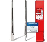 SCHWABENBACH® Set de Cinceles SDS Max 2 Piezas 400 mm - Cincel Plano 25 mm y Cincel Puntero - Acero 40Cr Extra Robusto - Cinceles para Martillo Perforador y Demoledor, Hormigón, Mampostería y Azulejos