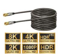 Schwaiger 10M Cable Sat 110DB 8K 4K TV Antena Cable Con Conector F Coaxial