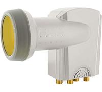 SCHWAIGER 395 Quattro LNB Low Noise Blockconverter Sun Protect tapa de LNB digital resistente al calor accesorios para antenas parabólicas multiinterruptor protección contra la intemperie contactos dorados gris claro