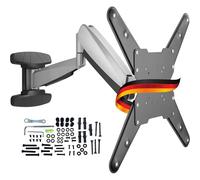 SCHWAIGER 9444 Soporte de Pared para TV 23-55 Pulgadas Soporte para TV inclinable, Giratorio máx. 30 kg máx. VESA estándar 400x400 Negro Incl. Accesorios de Montaje