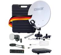 SCHWAIGER 9604 - Sistema satélite para camping (10 m, antena, acero, 35 x 38 cm)