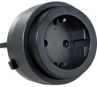 SCHWAIGER Adaptador de enchufe para conductor de corriente modular, enchufe doméstico, adaptador de carga USB Click & Twist System, 680 W/20 W, certificado VDE, Ø 62 mm, montaje sin herramientas