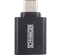 SCHWAIGER Adaptador USB 3.1C->USB3.0A Negro