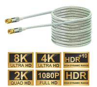 Schwaiger Cable De Antena De 15M 110DB IEC Coaxial 8K 4K HD Para TV