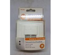 Schwaiger Caja de Conexiones Cat.6, 2 Cables RJ45 empotrados