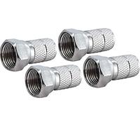 Schwaiger FST6504 531 - Conector coaxial (Tipo F, Male connector / Female connector, Níquel, Metal, 4 pieza(s))