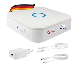 SCHWAIGER -HA102- Gateway | 2ª generación | Centro de Control para la domótica Inteligente | Unidad de Control | Z-Wave Plus, Zigbee | Smart Home | Posibilidad de creación de escenas | Blanco