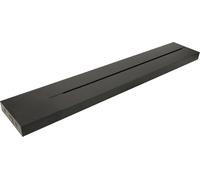 SCHWAIGER Regleta configurable de 50 cm en color negro, barra de alimentación en diseño de aluminio para enchufes modulares, ajustable individualmente, probado por VDE, perfecto para cocina, oficina y