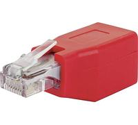 SCHWAIGER RJ45 Red informática Adaptador Cat 6 [1x RJ45 Hembra - 1x RJ45 Macho] Rojo