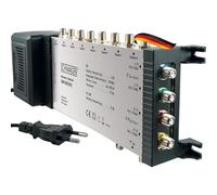 Schwaiger SEW4058531 - Conmutador satélite (5 entradas, 8 satélite), color plateado