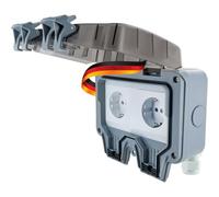 SCHWAIGER SOAD0200 - Enchufe exterior (protección contra la intemperie, IP66, cierre de clic)