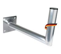 SCHWAIGER Soporte de pared SAT de 45 cm, soporte para antena parabólica para cuencos de satélite de hasta 100 cm de diámetro, resistente al viento hasta 190 km/h, soporte de pared de aluminio