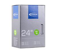 Schwalbe AV10 Schrader - Cámara de Aire de Bicicleta de Ciclismo, tamaño 24", Color Negro