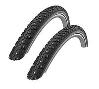SCHWALBE 11116448.02, Marathon Winter Plus Perf, SmartGuard, TwinSkin Unisex Adulto, B/B+RT, 42-406 HS396 168 Tacos de Acero WIC 67EPI