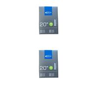 Schwalbe Cámara de aire AV7 20'' Negro unisex adulto Pack de 2