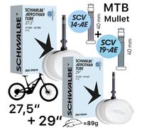 Schwalbe Aerothan Luz Mullet Manguera 27,5 "+ 29" SCV14-AE+SCV19-AE Clik Válvula