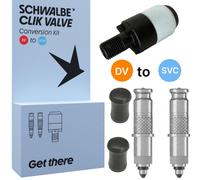 Schwalbe Bicicleta Clik Válvula SCV Sistema ( Dv ) Dunlop Set (2St) + Adaptador