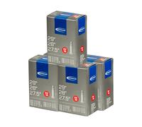 Schwalbe Cámara de aire 19 para 27,5" / 28" / 29" - 5 unidades negro 28 x 1.5-2.35 SV 40 mm