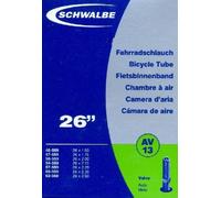 Schwalbe - Cámara de aire para bicicleta (AV13 con adaptador, 26", 50-559 mm, 26 x 1,90", para bicicletas de montaña)