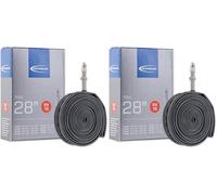 SCHWALBE Cámara Larga 27"-28" x 3/4-1 1/8, válvula Presta (Fina), 60 mm, 700 x 18-28C (Paquete de 2)