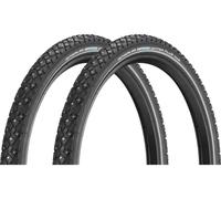 Schwalbe Cubierta de alambre con spikes Marathon Winter Plus 20" en set de 2 negro 20x1.6 (42-406)
