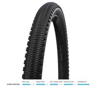 Schwalbe G-One Overland Evolution Super Ground TLE Folding Tyre, Black 45-622 (2