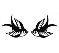 Schwalbe - Juego de 2 Parches Termoadhesivos para Ropa, Planchar o Planchar, Tamaño de Golondrina, 9,5 x 7,5 cm